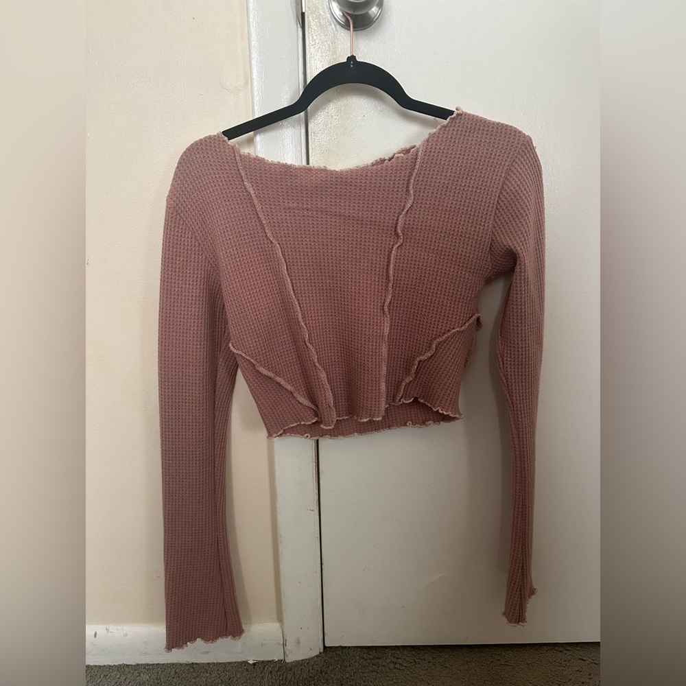 Urban Outfitters Pink Cropped Sweater